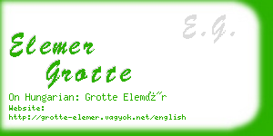 elemer grotte business card